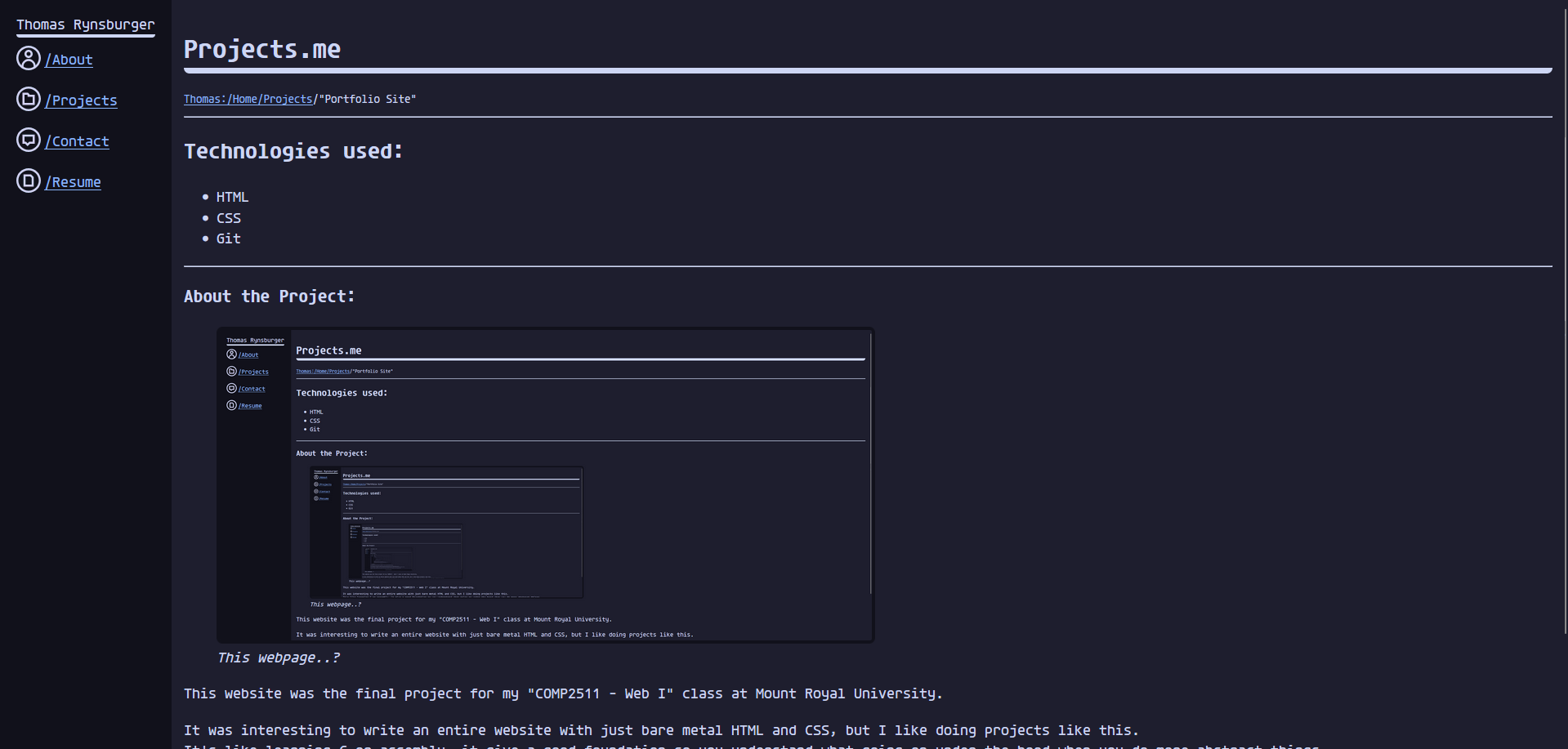 Inception style picture of this webpage